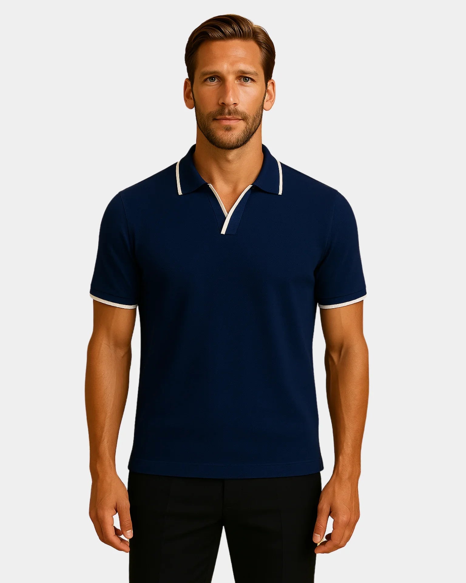 T-shirt Davide Polo - Czarny
