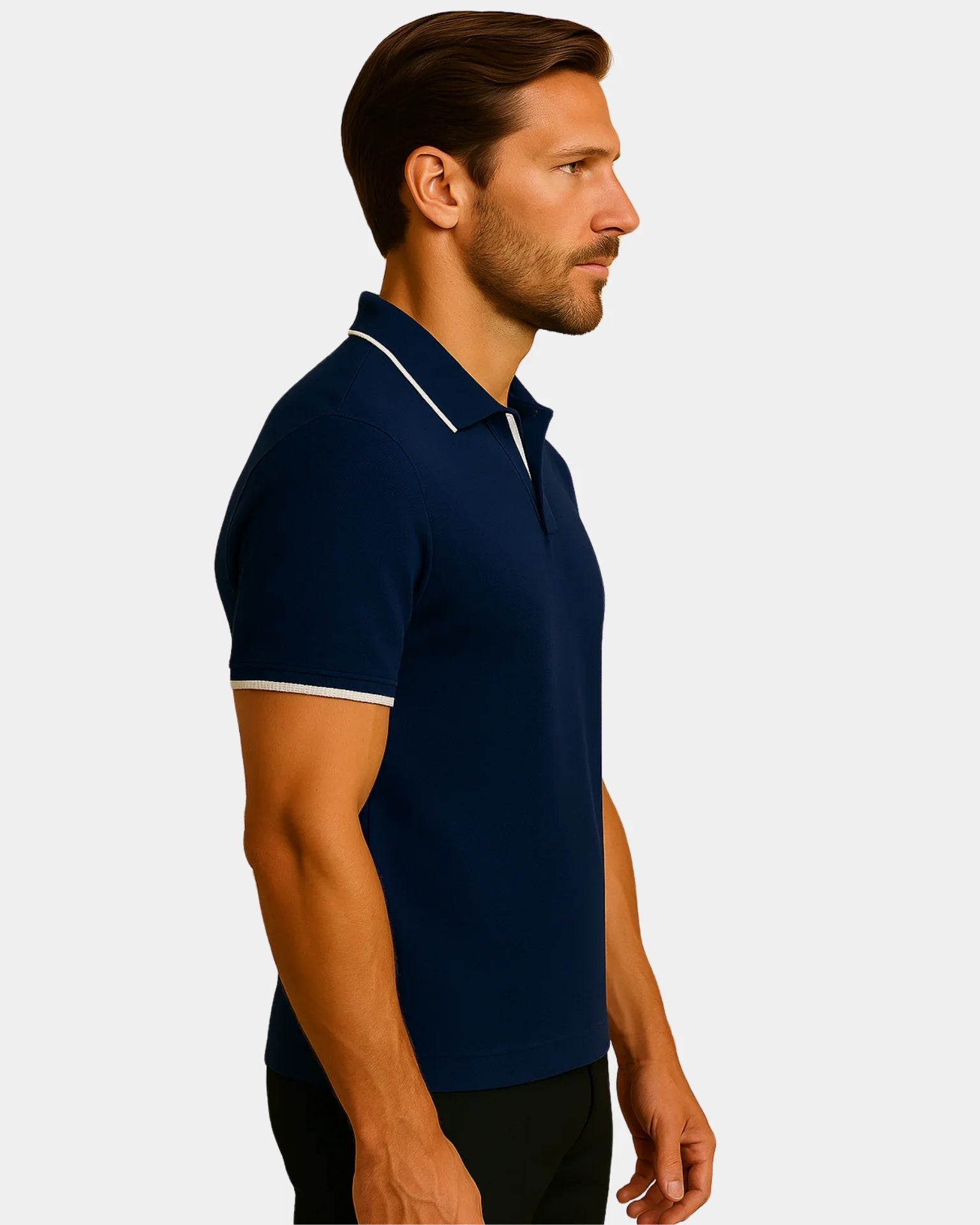 T-shirt Davide Polo - Czarny