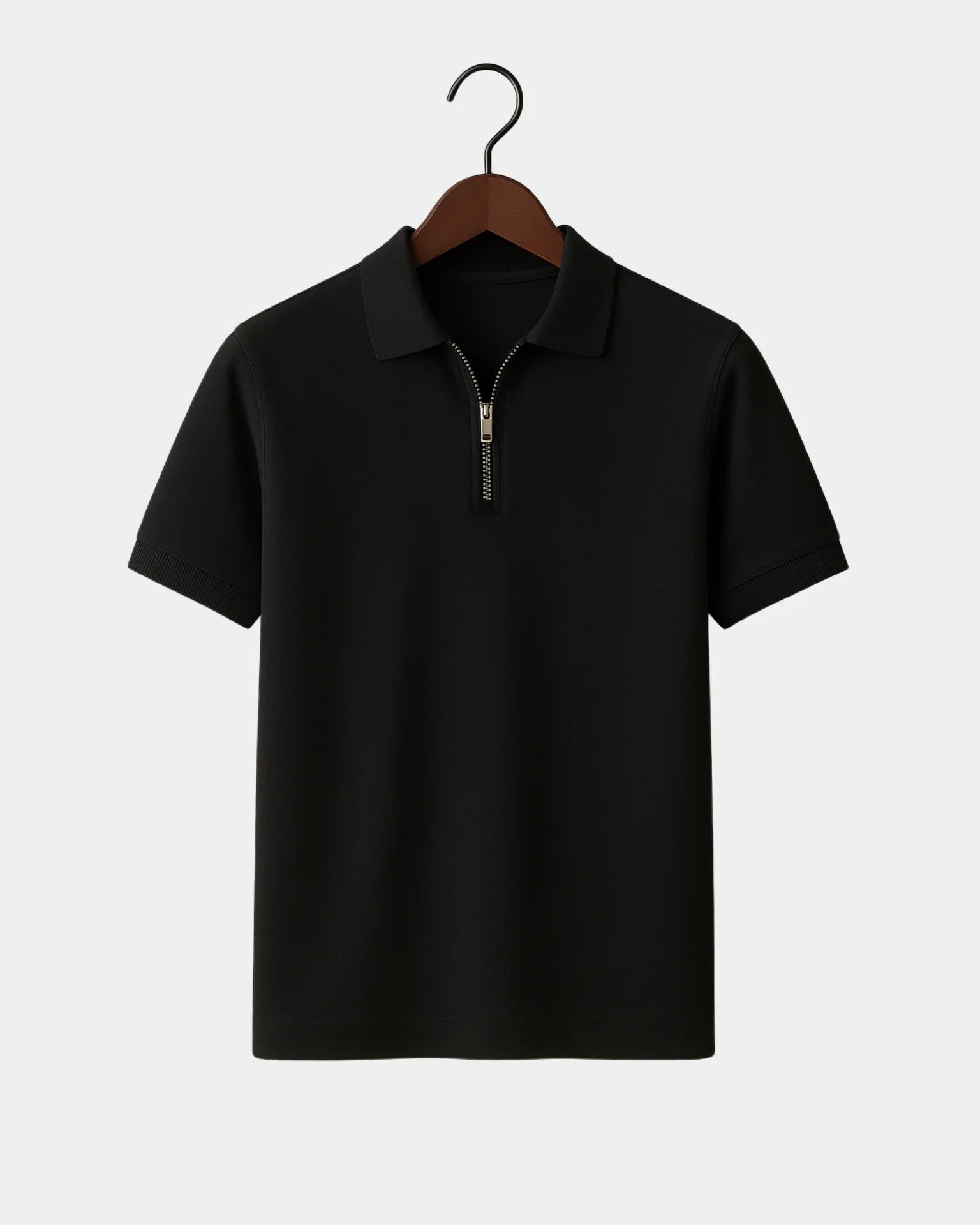 Koszulka Polo Adriano Zip - Czarna