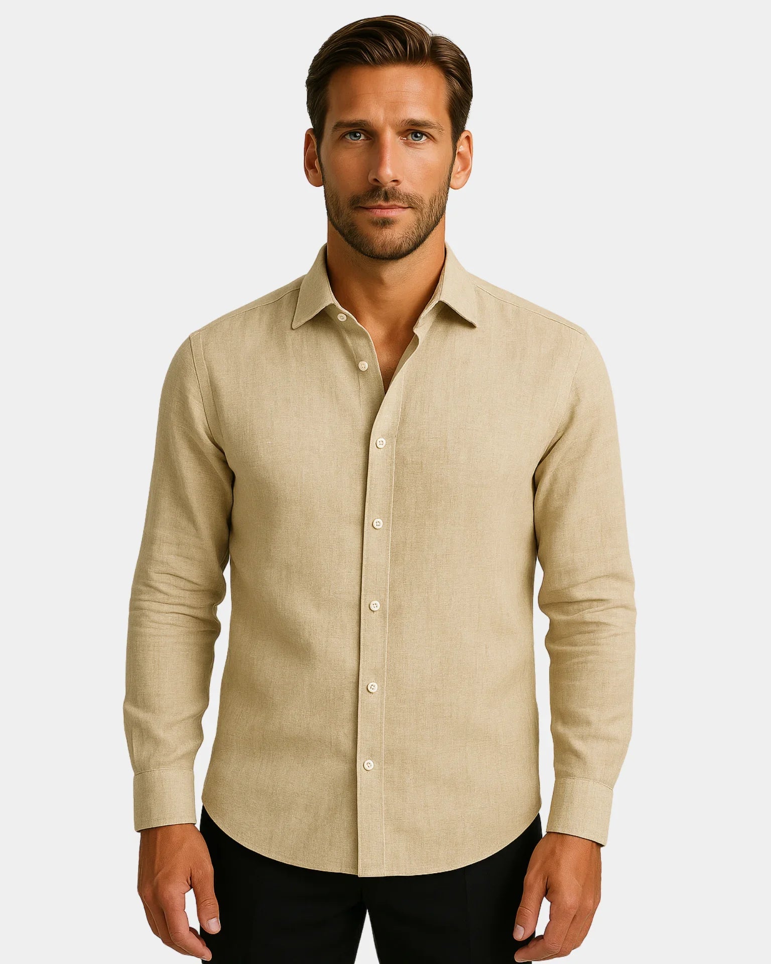 Marco - Koszula lniana Khaki