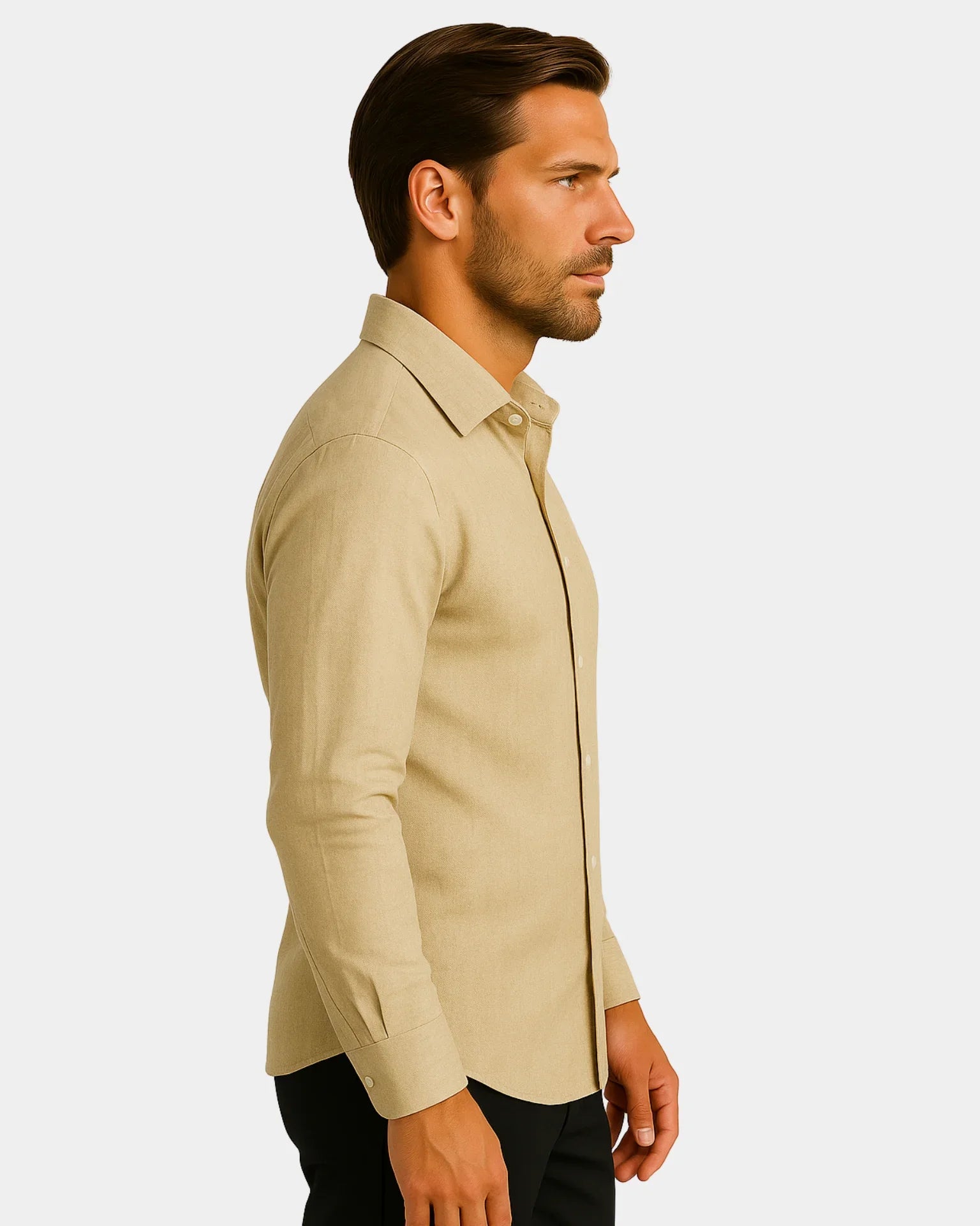 Marco - Koszula lniana Khaki