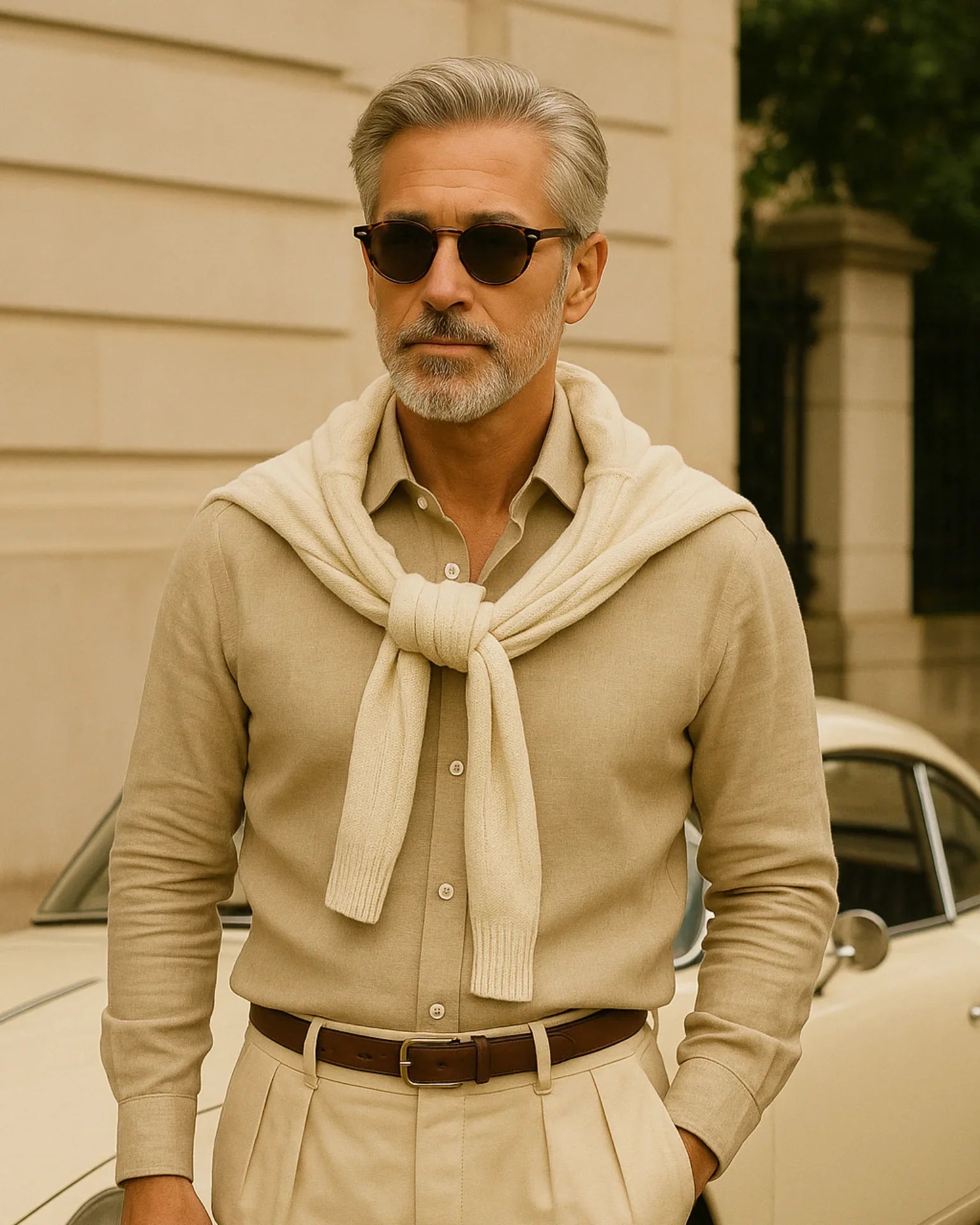 Marco - Koszula lniana Khaki