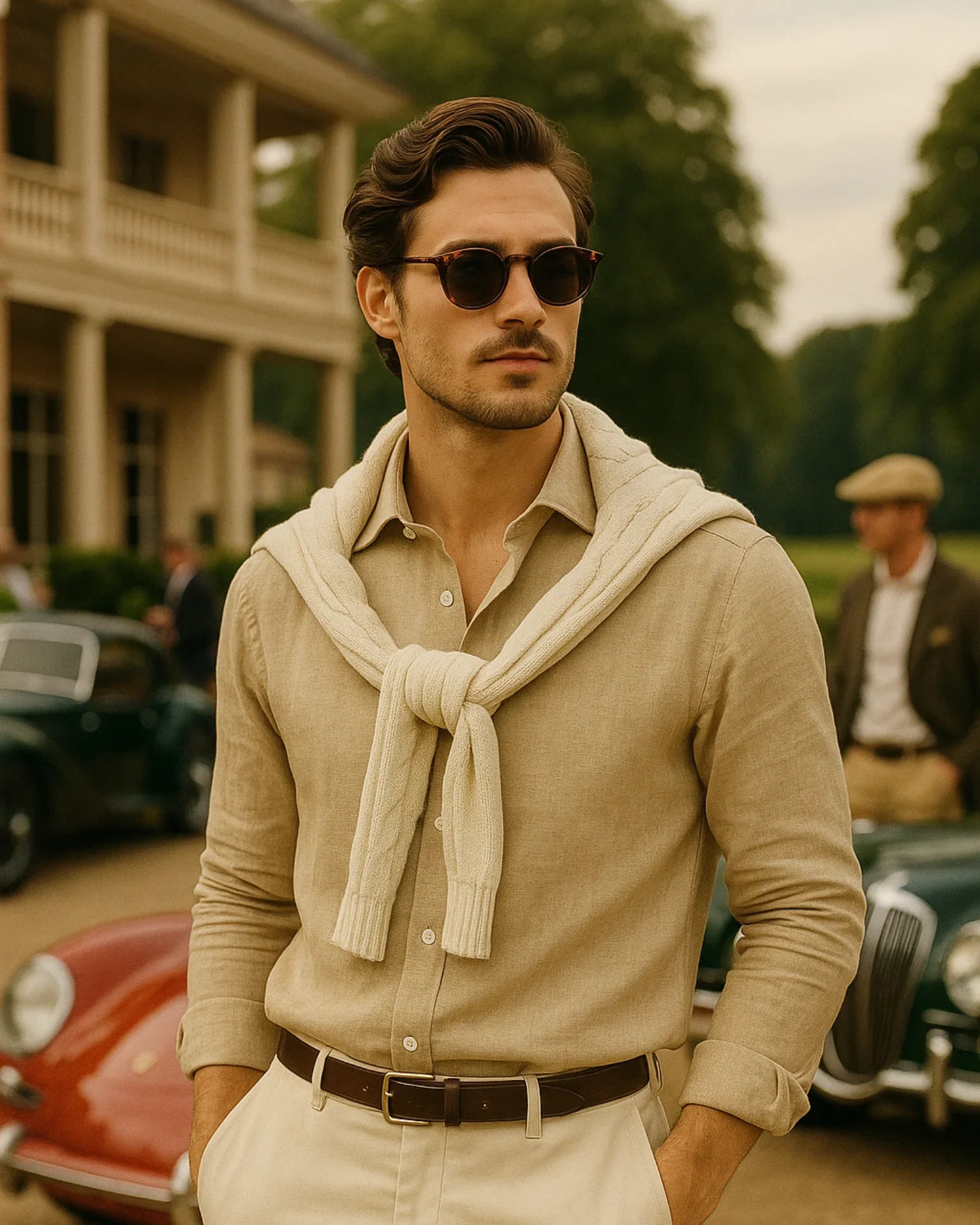 Marco - Koszula lniana Khaki